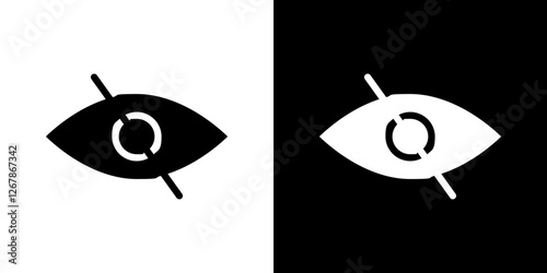 Blindness icons vectors set in solid style.