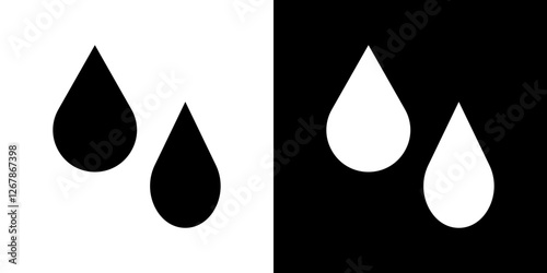 Blood drops icons vectors set in solid style.
