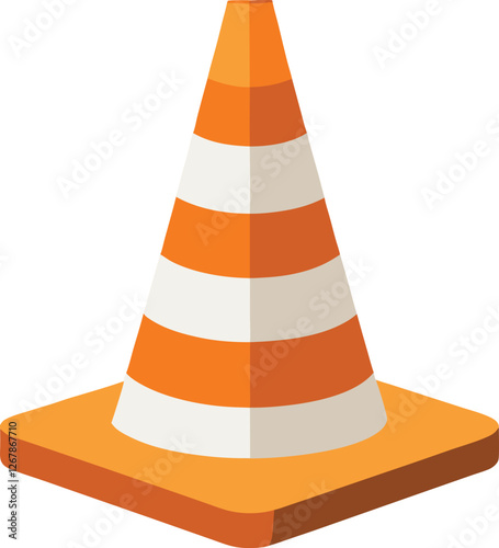traffic cone vector, vector and illustration, vector style
