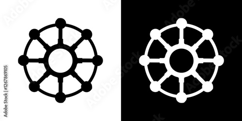 Frameworks icons vectors set in solid style.