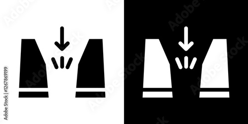 Gap icons vectors set in solid style.