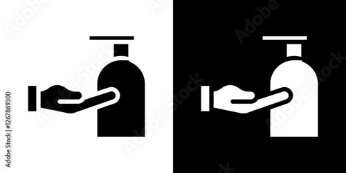 Hand wash icons vectors set in solid style.