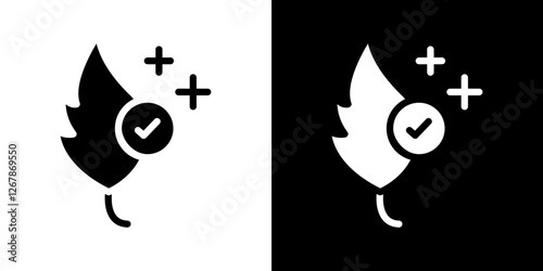 Hypoallergenic tested icons vectors set in solid style.
