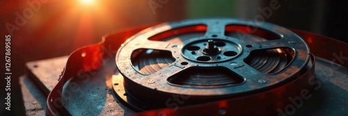 Wallpaper Mural Old film reel with light leak, vintage, film, light leak Torontodigital.ca