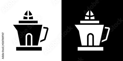 Juicer squeezer icons vectors set in solid style.