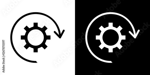 Operation icons vectors set in solid style.