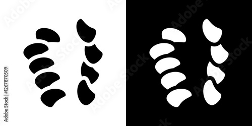 Pasta icons vectors set in solid style.