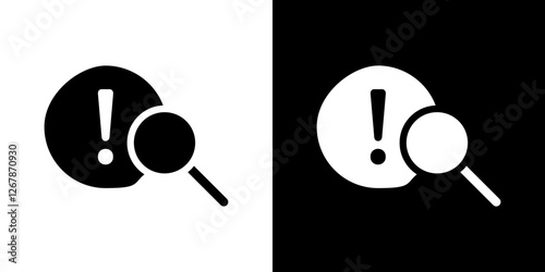 Risk analysis icons vectors set in solid style.