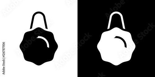 Shower sponge ball icons vectors set in solid style.