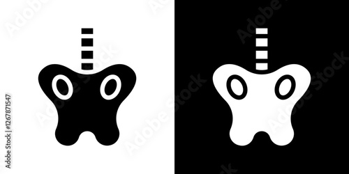 Thyroid icons vectors set in solid style.