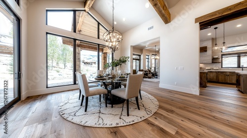 Modern Mountain Home Dining Room Design
