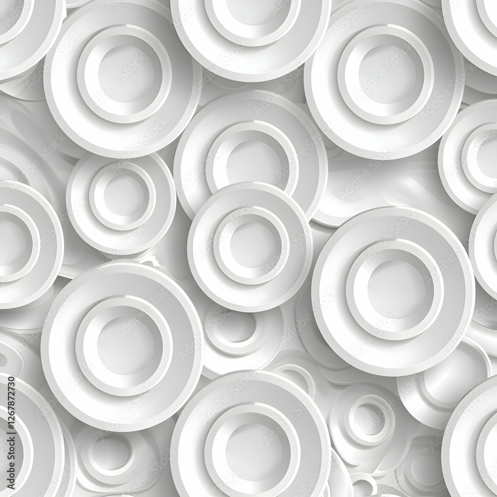 Abstract White Circles Background. Geometric Pattern Texture Abstract White Circles Background. Geometric Pattern Texture