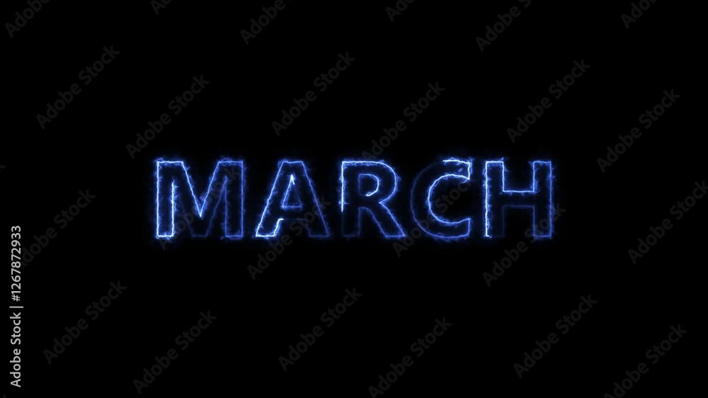 Romantic Glowing Neon March Text Reveal With Floor Reflection Amid The Falling Flowers On Dark Background, With Isolated Text Effect Motion, 0-10 Seconds Seamless Loop Romantic Glowing Neon March Text Reveal With Floor Reflection Amid The Falling Flowers On Dark Background, With Isolated Text Effect Motion, 0-10 Seconds Seamless Loop
