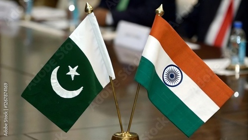 Pakistan and India Flags Side by Side Representing National Identity, History, and Geopolitical Relations