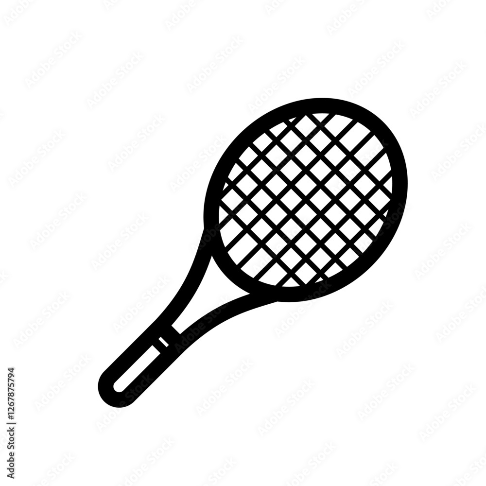 tennis racket - simple vector icon tennis racket - simple vector icon