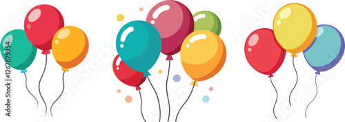 set of balloons vector, vector and illustration, vector style