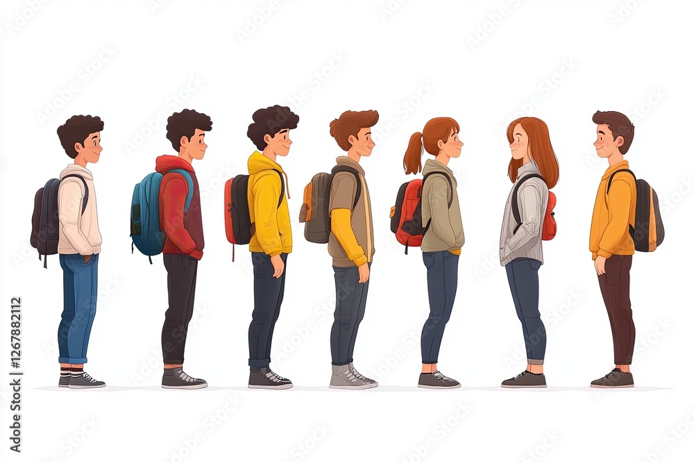 Fototapeta premium group of young people