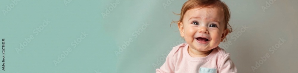 Adorable infant in a onesie with a sweet expression, infant, tiny, baby clothes Adorable infant in a onesie with a sweet expression, infant, tiny, baby clothes
