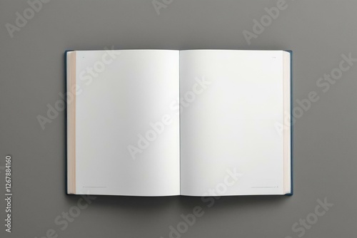 Blank hardcover book mockup. isolated on white background. Flat lay view. It can be used for promo, catalogs, brochures, magazines, etc. Ready for your design, book with white blank cover isolated.