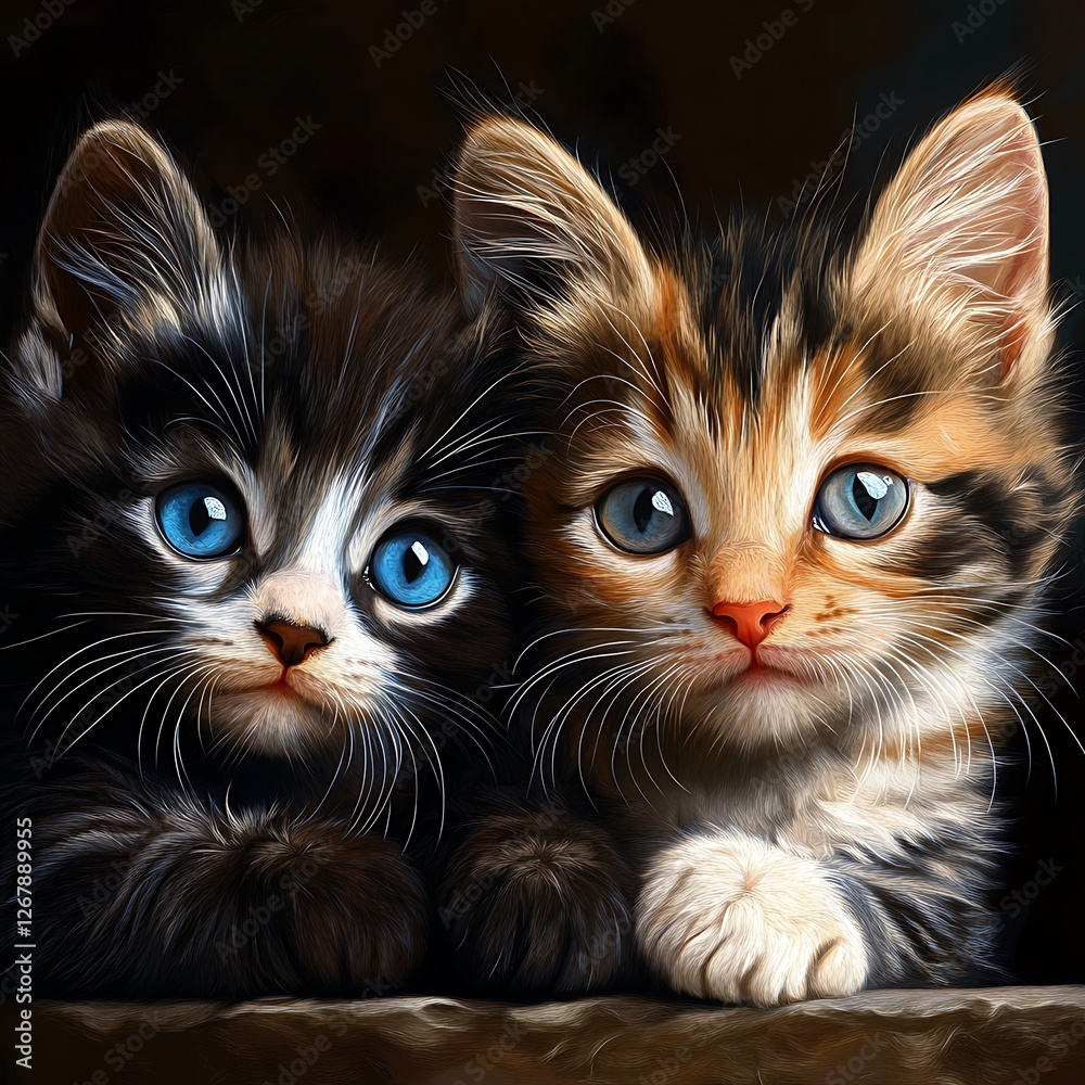 Cute Cats Furry Friends Playful Kittens Cozy Home