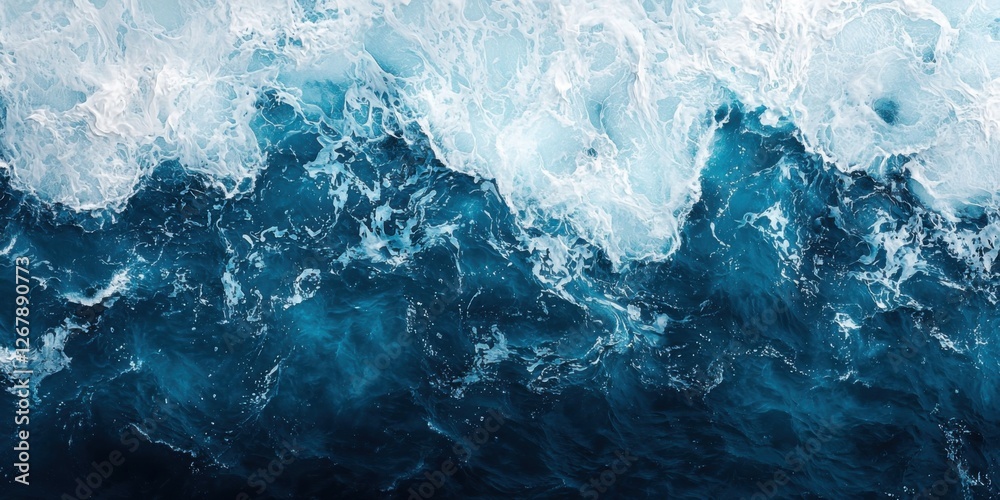Turquoise Blue Ocean Waves Crashing on a Sandy Beach Shoreline Turquoise Blue Ocean Waves Crashing on a Sandy Beach Shoreline