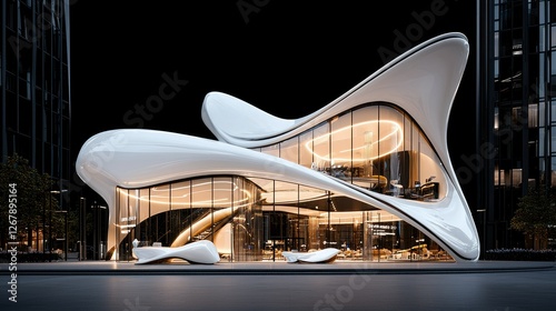 Modern Architectural Design White Building Facade
