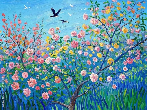 flowers and butterflies