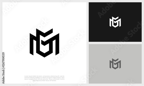 Letter MG. GM Logo Template Design Vector Illustration. Initial MG. GM Logo.