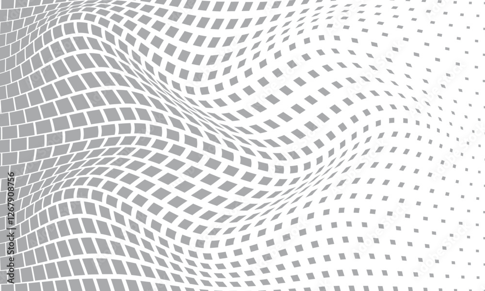 abstract geometric grey big to small rectangle dot wave pattern. abstract geometric grey big to small rectangle dot wave pattern.