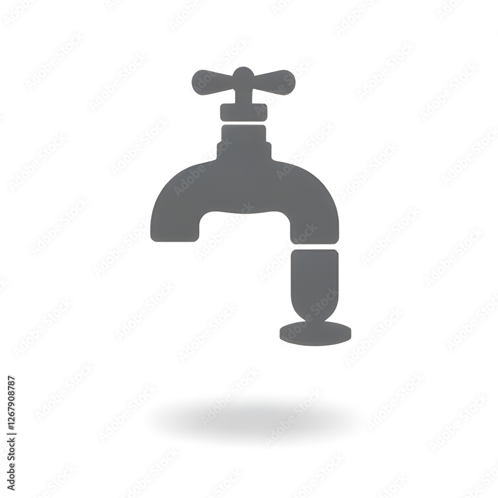 Water Faucet Icon Vector Illustration Water Faucet Icon Vector Illustration