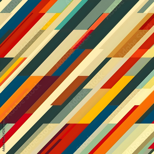 Wallpaper Mural Dynamic Abstract Diagonal Lines. Bold Geometric Color Block Art Torontodigital.ca
