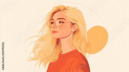 Modern Professional Portrait of a Young Blonde Woman