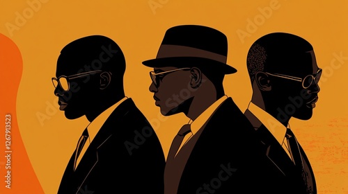 Silhouettes of Professional African American Men