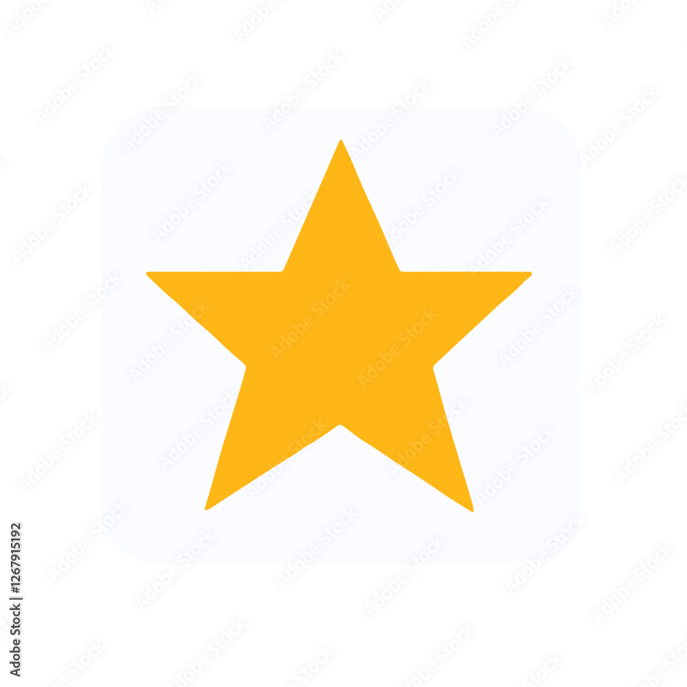 yellow star icon on a rounded square background representing recognition and achievement, icon yellow star icon on a rounded square background representing recognition and achievement, icon