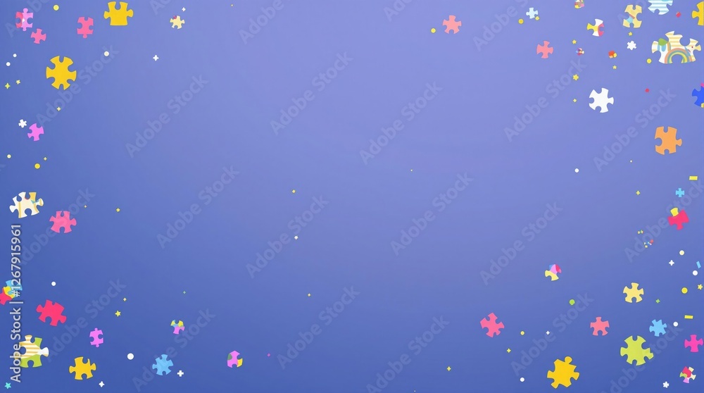 Autism Awareness abstract colorful background with stars Autism Awareness abstract colorful background with stars