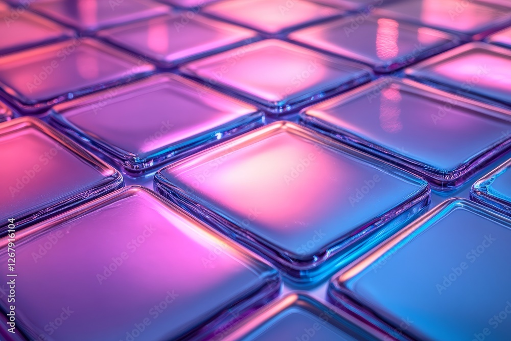 Abstract background of iridescent glass squares. Abstract background of iridescent glass squares.