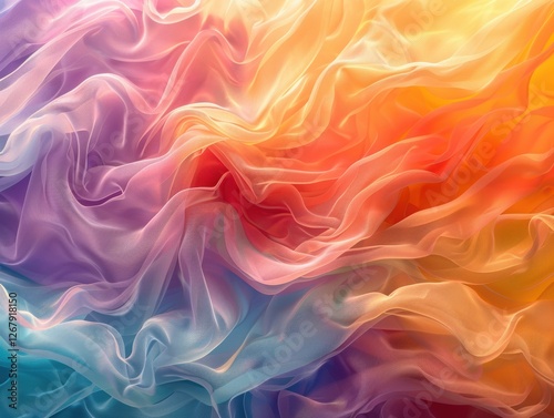 Wallpaper Mural Colorful Flowing Fabric Texture with Soft Light Torontodigital.ca