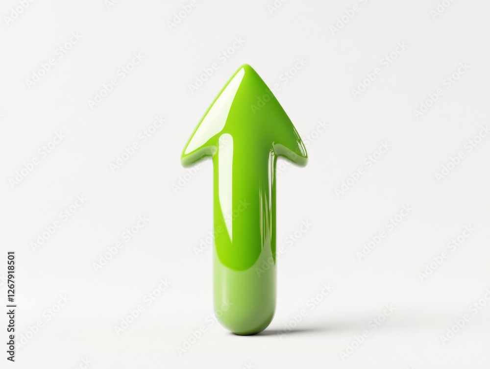 green arrow pointing up on white background. green arrow pointing up on white background.