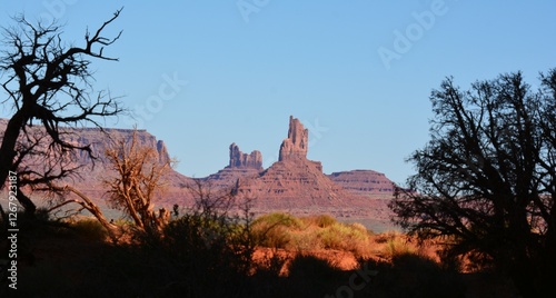 Majestic sandstone formations and scenic beauty of Monument Valley, a Navajo Nation Park spanning across Utah and Arizona is world famous. 