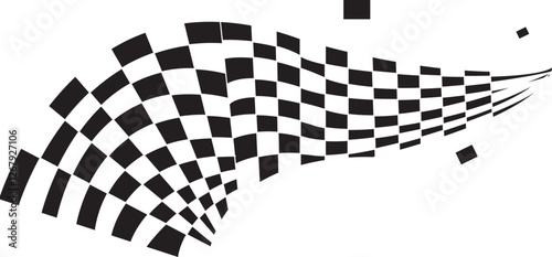 vector black and white checkered auto racing flags and finishing tape vector