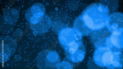 Wallpaper Mural Background of blue particles from which glow emanates. Mesmerizing bokeh effect. Colorful abstract background 4K, seamless loop. Torontodigital.ca