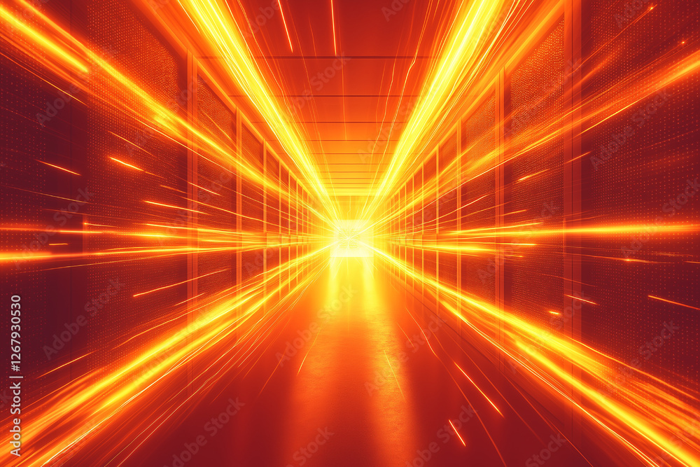 Abstract Corridor of Light Speed Data Transfer Abstract Corridor of Light Speed Data Transfer