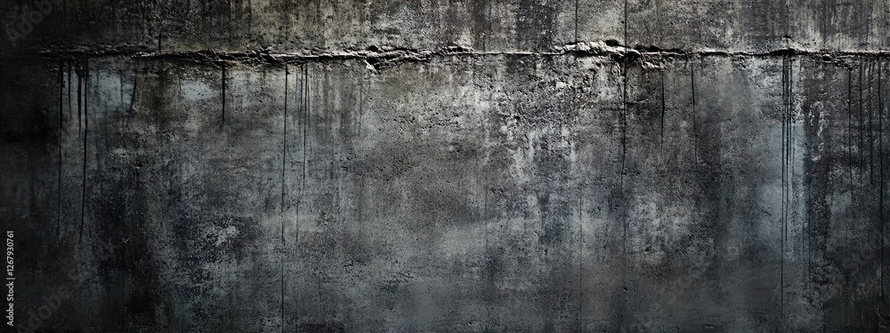 Obraz premium Dark Grunge Concrete Wall Texture – Urban Industrial Background