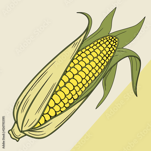corn cobs isolated on white