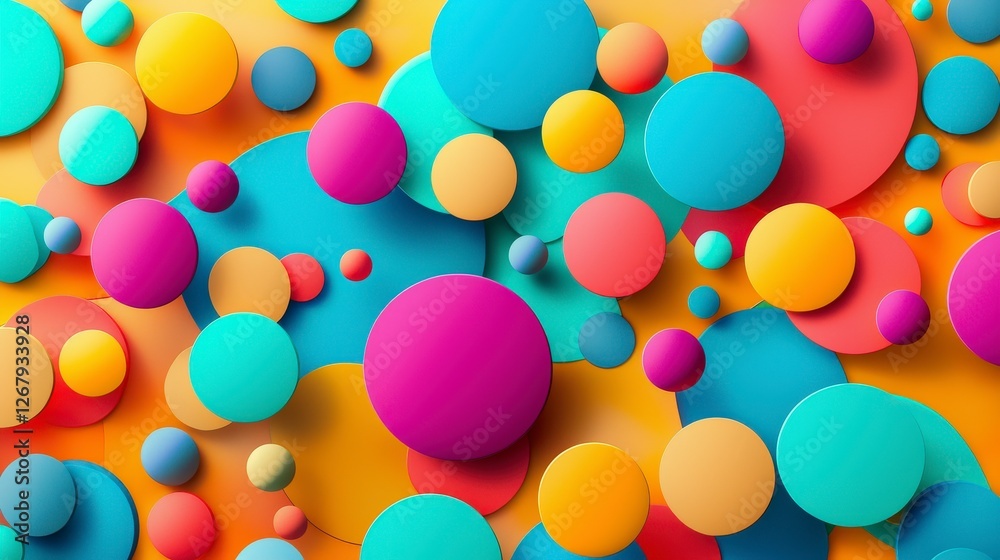 This image showcases a vibrant arrangement of colorful circles against a warm-toned background, inviting a sense of nostalgia and playfulness combined in harmony. This image showcases a vibrant arrangement of colorful circles against a warm-toned background, inviting a sense of nostalgia and playfulness combined in harmony.