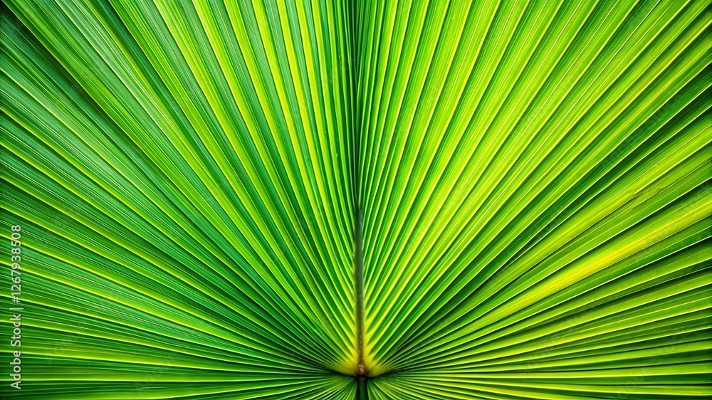 Close-up of a vibrant green palm leaf with intricate texture and symmetrical pattern, creating a tropical and organic nature-inspired background. Close-up of a vibrant green palm leaf with intricate texture and symmetrical pattern, creating a tropical and organic nature-inspired background.