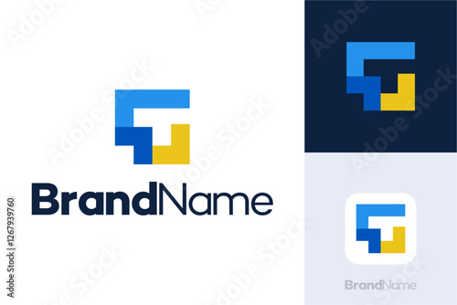 Wallpaper Mural Initial Letter G or GT flat coloring Logo, usable for business and branding Logos. Flat vector logo design template element, modern sign symbol. Torontodigital.ca