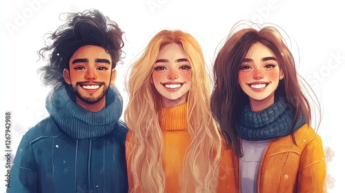 cheerful group of four friends spending quality time together, laughing and enjoying each other's company, sharing happiness, and making unforgettable moments