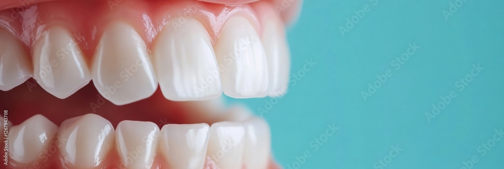 Significant improvement in teeth appearance with whitening procedures showcasing before and after transformation. Generative AI