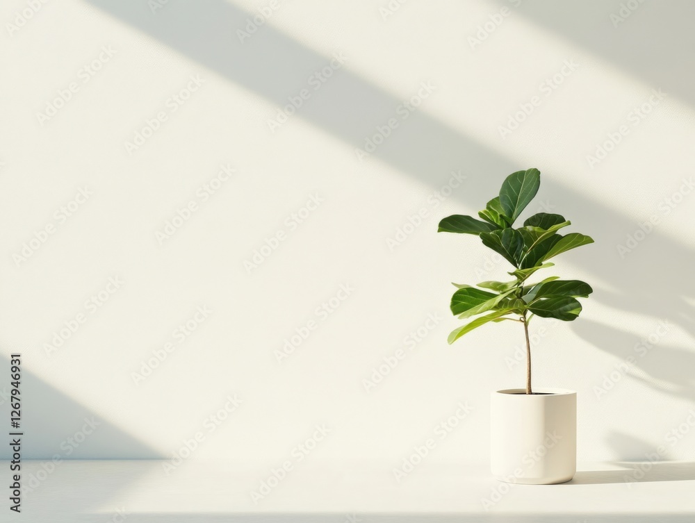 fiddle leaf fig in a white pot. fiddle leaf fig in a white pot.